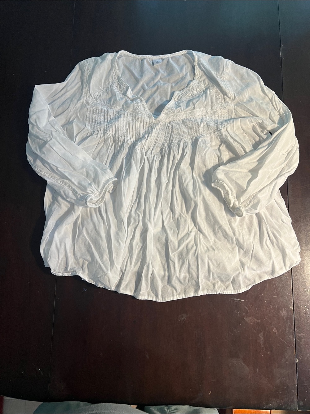 Old Navy White Embroidered Peasant Tunic